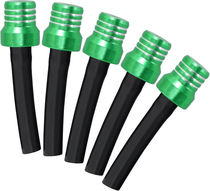 RUTU Gas Fuel Cap Air Vent Tube Breather Hose CNC Universal Tank Valve Vent Tube Aluminum Breather for ATV Motorcycle Dirt Pit Quad Bike Motocross 5 Pcs Green - Image 1